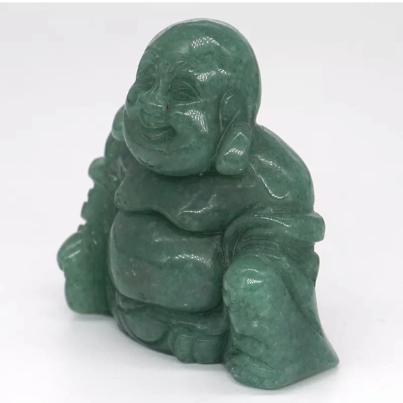 Natural Green Aventurine Crystal Laughing Buddha - Picture 4 of 4